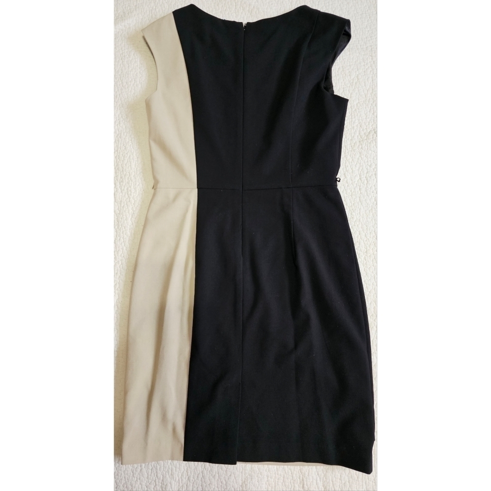 Calvin Klein Cap Sleeve Colorblock Faux Wrap Dress - Picture 5 of 10